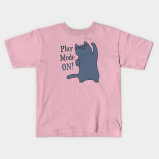 Play Mode ON Cat Kids T-Shirt